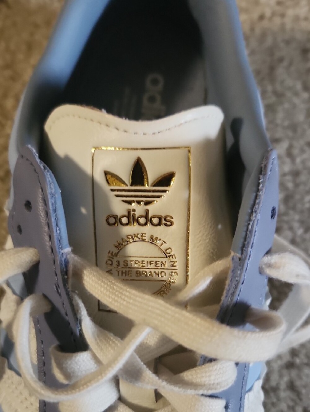 adidas Samba Sneakers in Light Blue and White - Picture 7 of 7